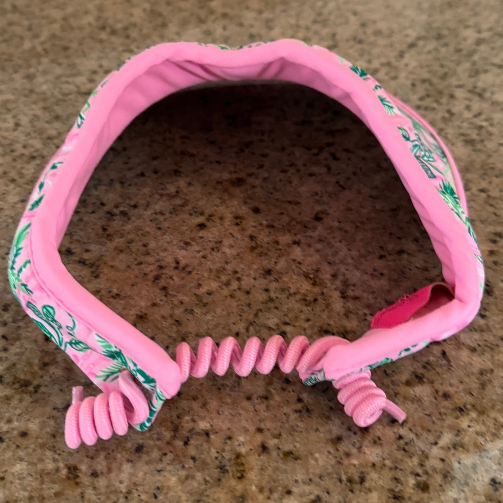 Lilly Pulitzer Women’s Visor Hat Pink Green Print - Picture 3 of 6